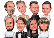 Large Family Caricature