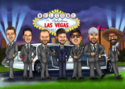 Las Vegas Groomsmen tegnefilm