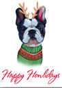 Cartão de Natal Pug: Merry Pugmas