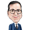 Caricatura di un uomo in stile colorato da una foto