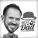 Happy Father's Day Cartoon tekenen op Vaderdag