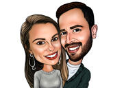 Caricatura de casal a partir de foto