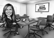 Office Manager Gift Caricature Portrait