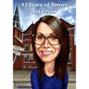40 Years of Service Drawing on Custom Background
