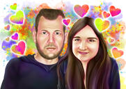 Watercolor Couple Portrait