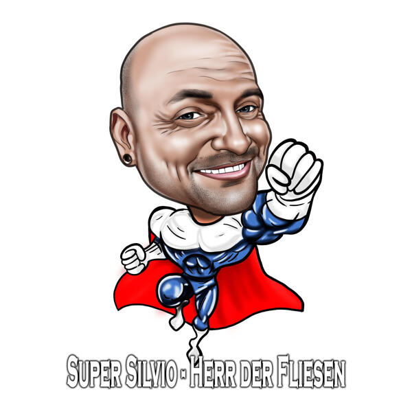 Portrait d'avatar de super-héros personnalisé