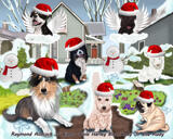 Weihnachts-Haustier-Gruppenkarte