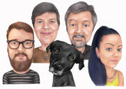 Grupo personalizado com caricatura de cachorro