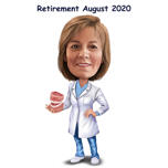 Caricature de retraite de dentiste
