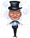 Circus Artist Caricature from Photos for Performers