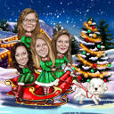 Corporate Christmas Caricature from Photo