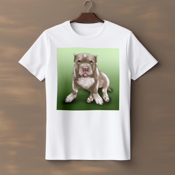 Tricou imprimat Portret caricatură animal de companie din fotografii