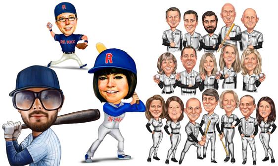 Caricature di baseball