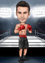 Boxeur sur Ring Caricature