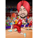 Basketball Player Caricature from Photos