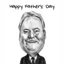 Laimīga Tēva dienas karikatūra, kas zīmēta Tēva dienā