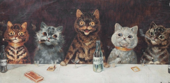 1. "The Bachelor Party" (Före 1939) av Louis Wain-0