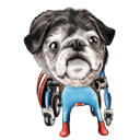 Süper Kahraman Pug Karikatürü