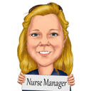 Cartone animato manager infermiere
