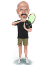 Giocatore di tennis testa e spalle