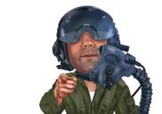 Caricatura Militar em Estilo Colorido