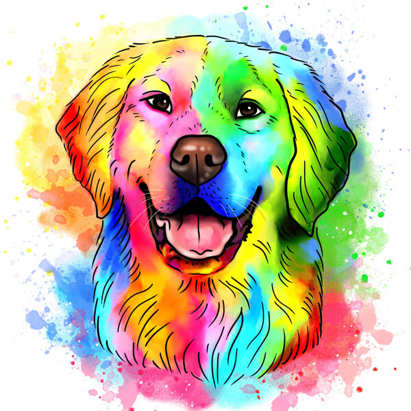 Portrait de Labrador à l'aquarelle