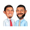 Two Business Partners Caricature