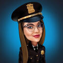 Policewoman Caricature Drawing