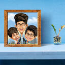 Printed Family Caricature