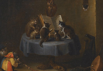 7. "The Cat's Concert" door David Teniers II-0