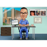 Doctor desen animat la birou