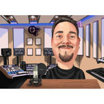 Podcaster Gift - Caricature Podcaster Portrait from Your Photo