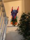 Aquarel hondenportret op canvas