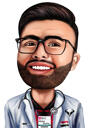 Caricature d'infirmière à partir de photos en style coloré