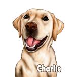 Portret de desene animate personalizate pentru câini
