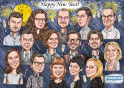 Company Corporate Christmas Caricature