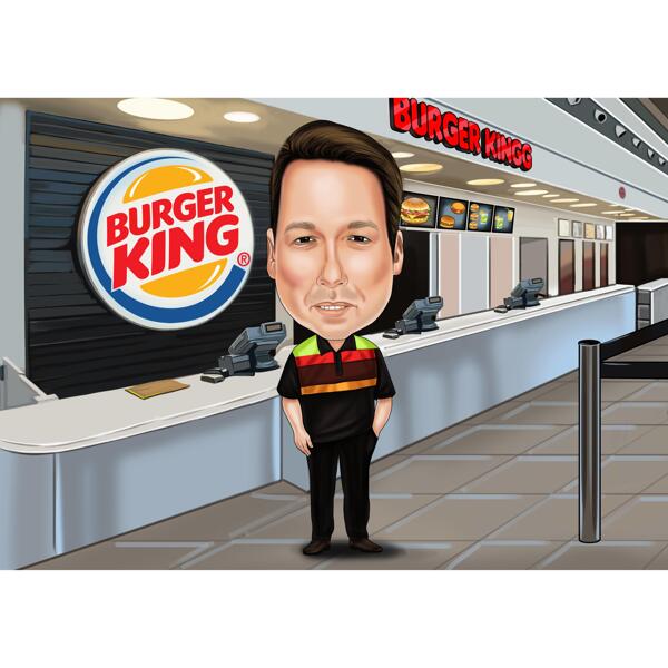 Funny Professions Caricature with Custom Background