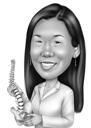 Osteopath Therapist Doctor Caricature from Photos