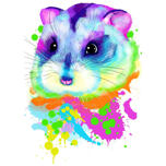 Portrait de hamster dynamique