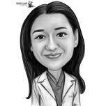 Veterinarian Portrait in Black and White Style