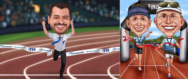 Lenkkeily karikatyyri