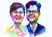 Retrato de arco iris de 2 personas