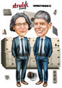 Zwei Geschäftsinhaber Cartoon für Firmenlogo