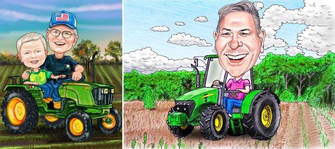 Tractor Caricature