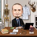 Gepersonaliseerde dokterscartoon