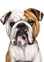 Bulldogge Cartoon-Porträt