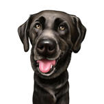 Retrato de dibujos animados de Labrador personalizado