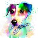 Rainbow+Watercolour+Bulldog-portret+van+foto%27s