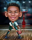 Basketball Player Caricature from Photos