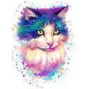 Kaķu māksla: pielāgota kaķu akvareļa glezna